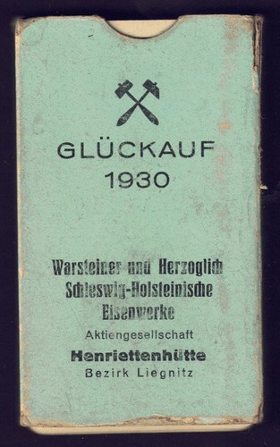 Glückauf 1930 skat deck - 1930,