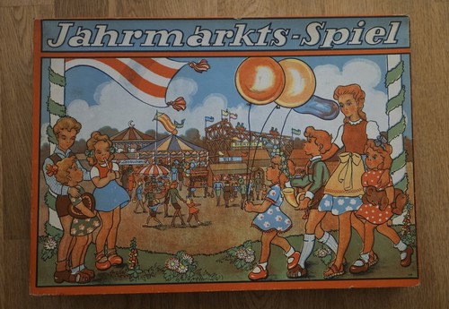 Altes spielbrett jahrmarkt - spielbrett, "