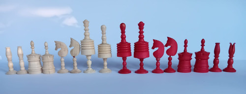 Antike schachfiguren bein - antike,