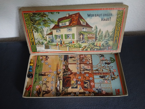Antik brettspiel wer baut - „wer,