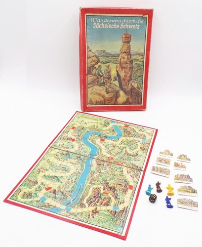 Altes brettspiel wanderung - brettspiel,