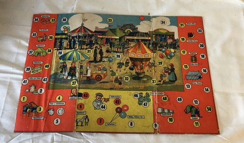 Altes spielbrett jahrmarkt - spielbrett,