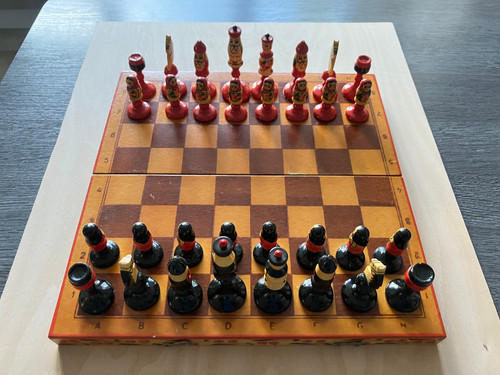 Antikes schachspiel mit - antikes,