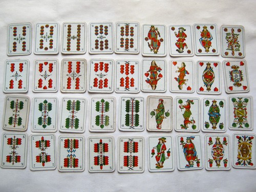 Altes miniatur kartenspiel - miniatur,