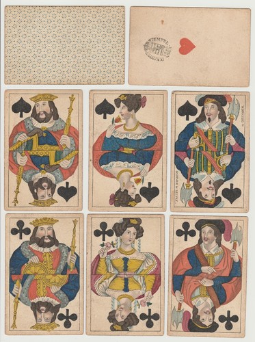 Alte spielkarten biedermeier - spielkarten,